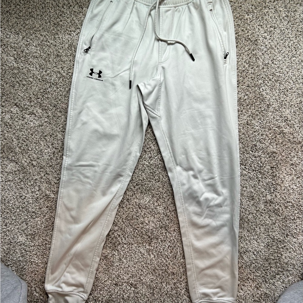Under Armour Men's White/Cream Jogger Pants